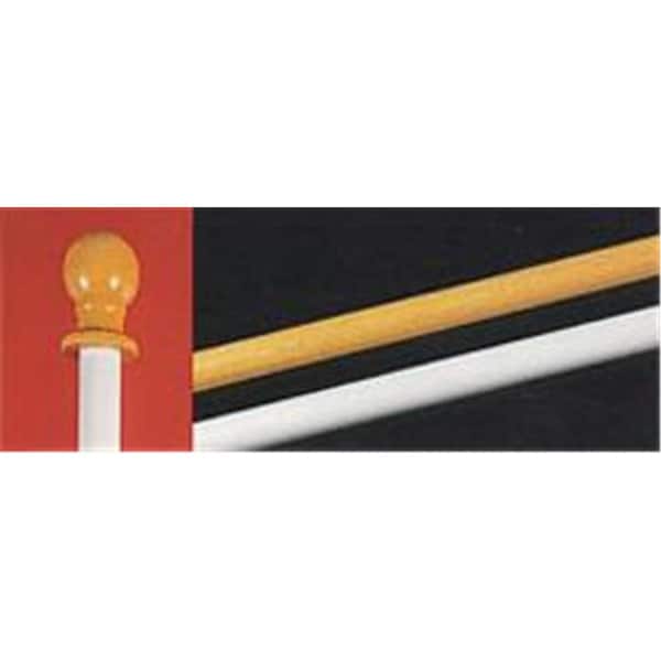 Ss Collectibles 6 ft. X 1 in. One Piece Wood Flagpole with Ball Ornament, 6PK SS1650804 - main